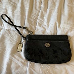 Black Coach Wristlet